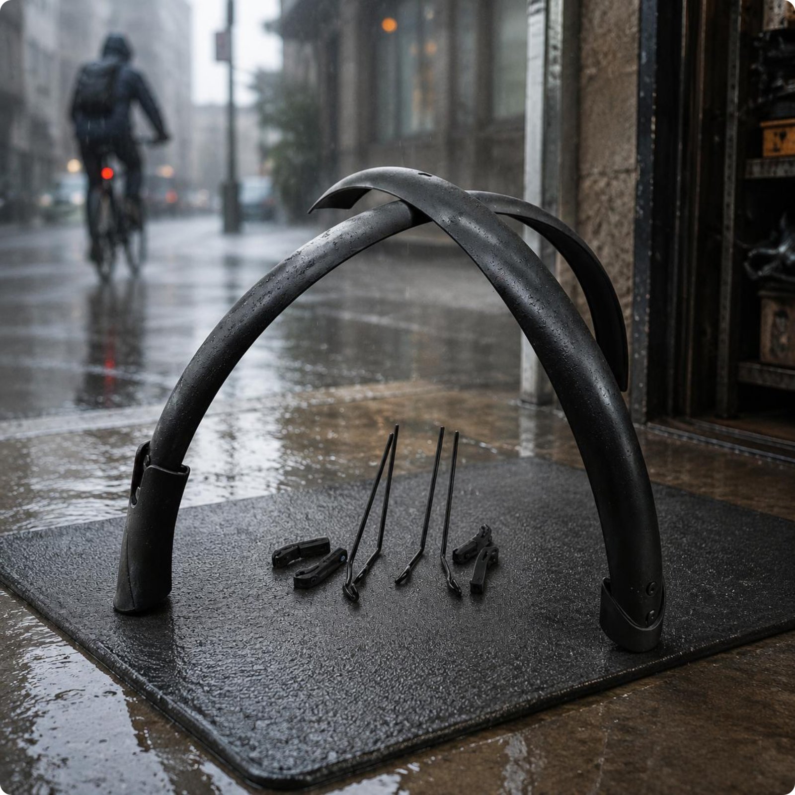 Fender Mudguard Set - ชุดบังโคลนล้อ 451 ทำจากอะลูมิเนียมกันสนิม น้ำหนักเบา ครอบคลุมเต็มรูปแบบสำหรับการปั่นจักรยานบนถนน