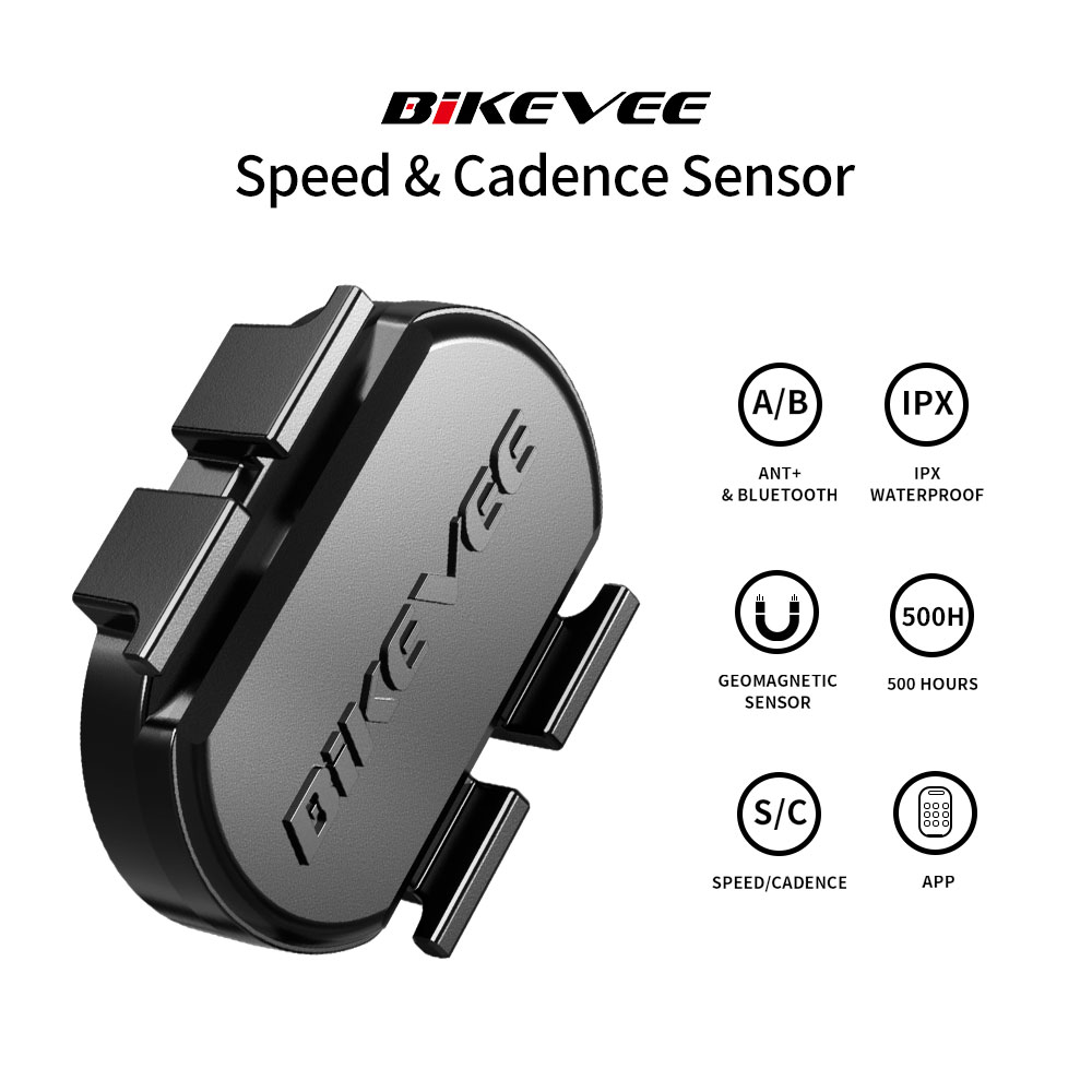 Cycling Commuter - เซ็นเซอร์วัดความเร็วและรอบขาแบบไร้สาย Bikevee Universal Cadence & Speed