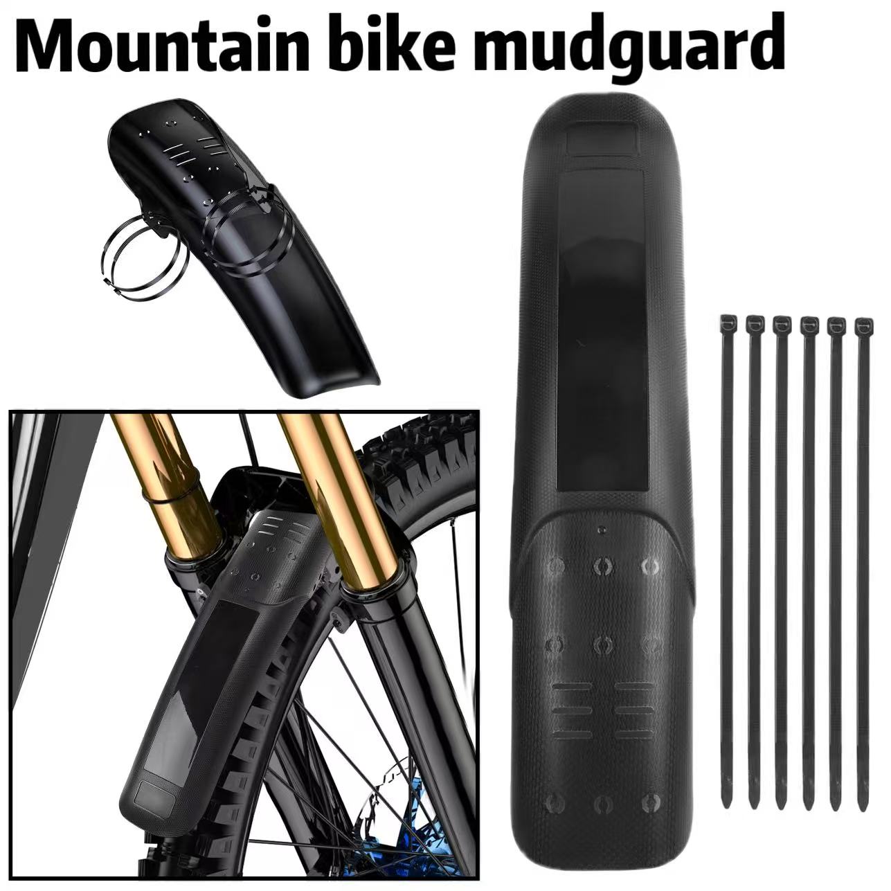 Fender Mudguard Set - ชุดบังโคลนจักรยานสำหรับปั่นจักรยานกลางแจ้ง ติดตั้งง่าย ป้องกันโคลนได้อย่างมีประสิทธิภาพ สำหรับตะเกียบหน้า