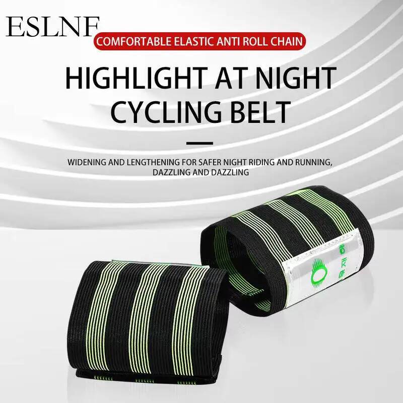 Cycling Commuter - ESLNF สายรัดนิรภัยสำหรับจักรยานแบบสะท้อนแสงแบบสากล สายรัดข้อเท้าแบบปรับได้ สายรัดขาแบบมองเห็นได้ชัดเจน สำหรับจักรยานเสือภูเขา จักรยานถนน