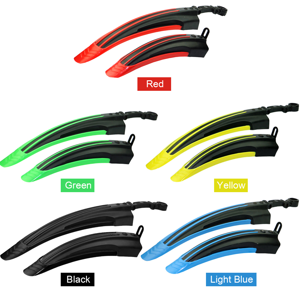 Fender Mudguard Set - ชุดบังโคลนจักรยานเสือภูเขา2ชิ้นอุปกรณ์จักรยานเสือภูเขา MTB จักรยานเสือภูเขาด้านหน้าบังโคลนหลัง