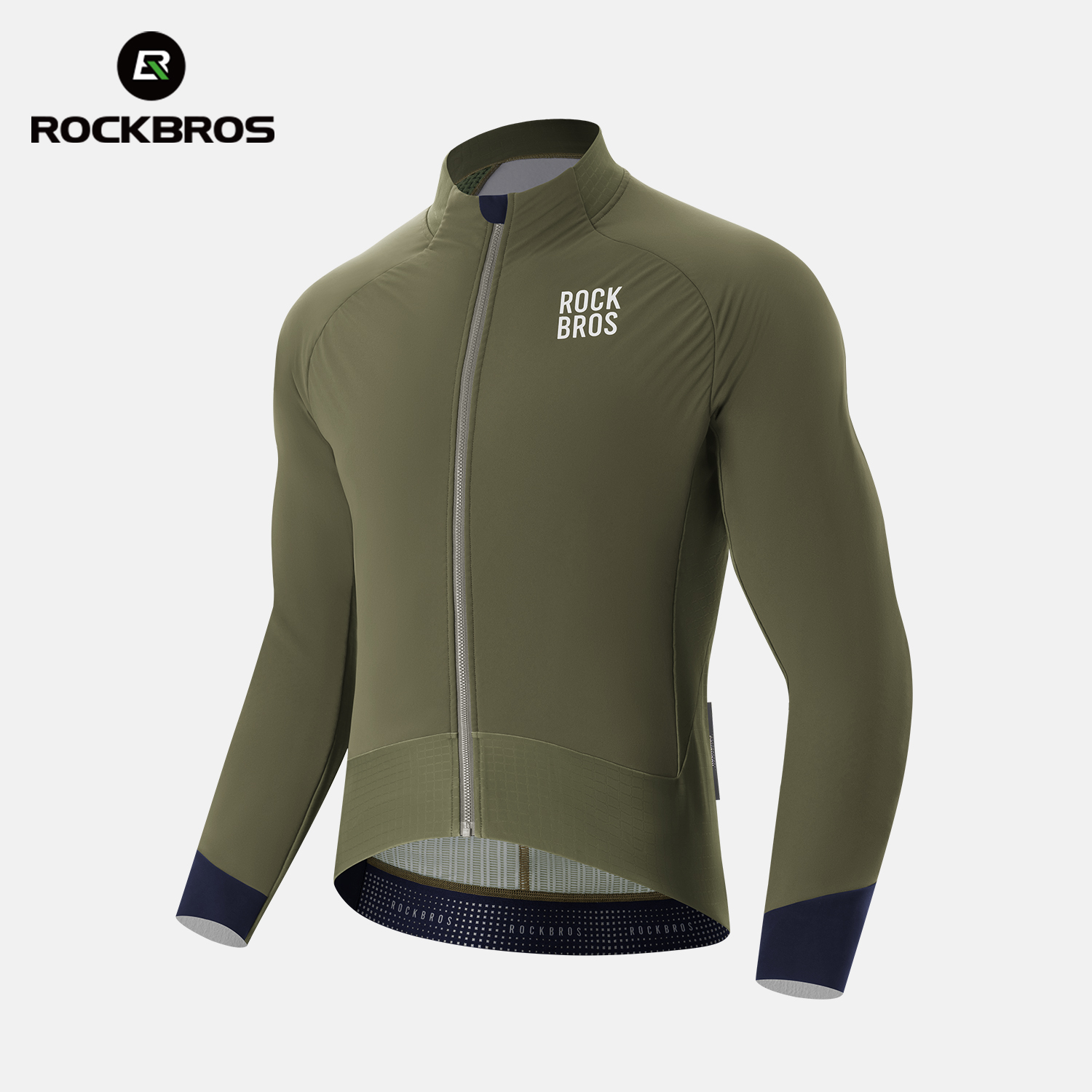 Cycling Commuter Jacket - ROCKBROS เสื้อแจ็คเก็ตปั่นจักรยานสำหรับฤดูหนาว ผ้าฟลีซบุสองชั้น กันลม สำหรับผู้ชาย พร้อมกระเป๋าหลัง