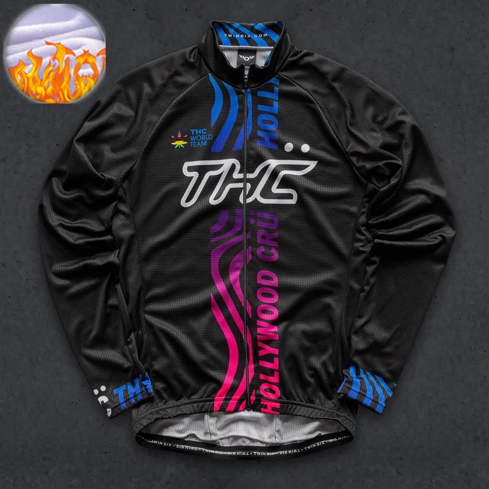 Cycling Commuter Jacket - ชุดปั่นจักรยานแขนยาวสำหรับฤดูหนาว ผ้าฟลีซกันหนาว สำหรับผู้ชาย ขี่จักรยานเสือภูเขา ชุดแข่งจักรยาน ชุดทีมมืออาชีพ
