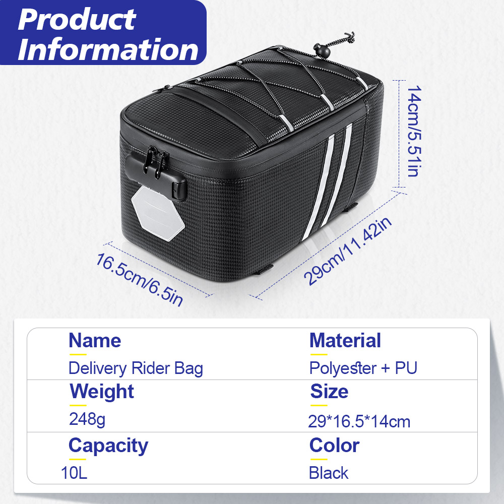 กระเป๋าติดท้ายจักรยานแบบมีรหัส - Panniers Waterproof Rear บทวิจารณ์และราคา