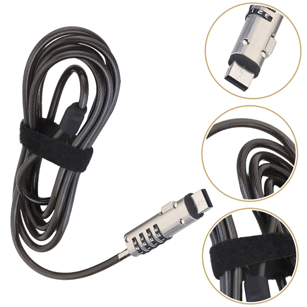 ล็อครหัสตัวเลขสำหรับแล็ปท็อป ว - Cable Lock Flexible บทวิจารณ์และราคา