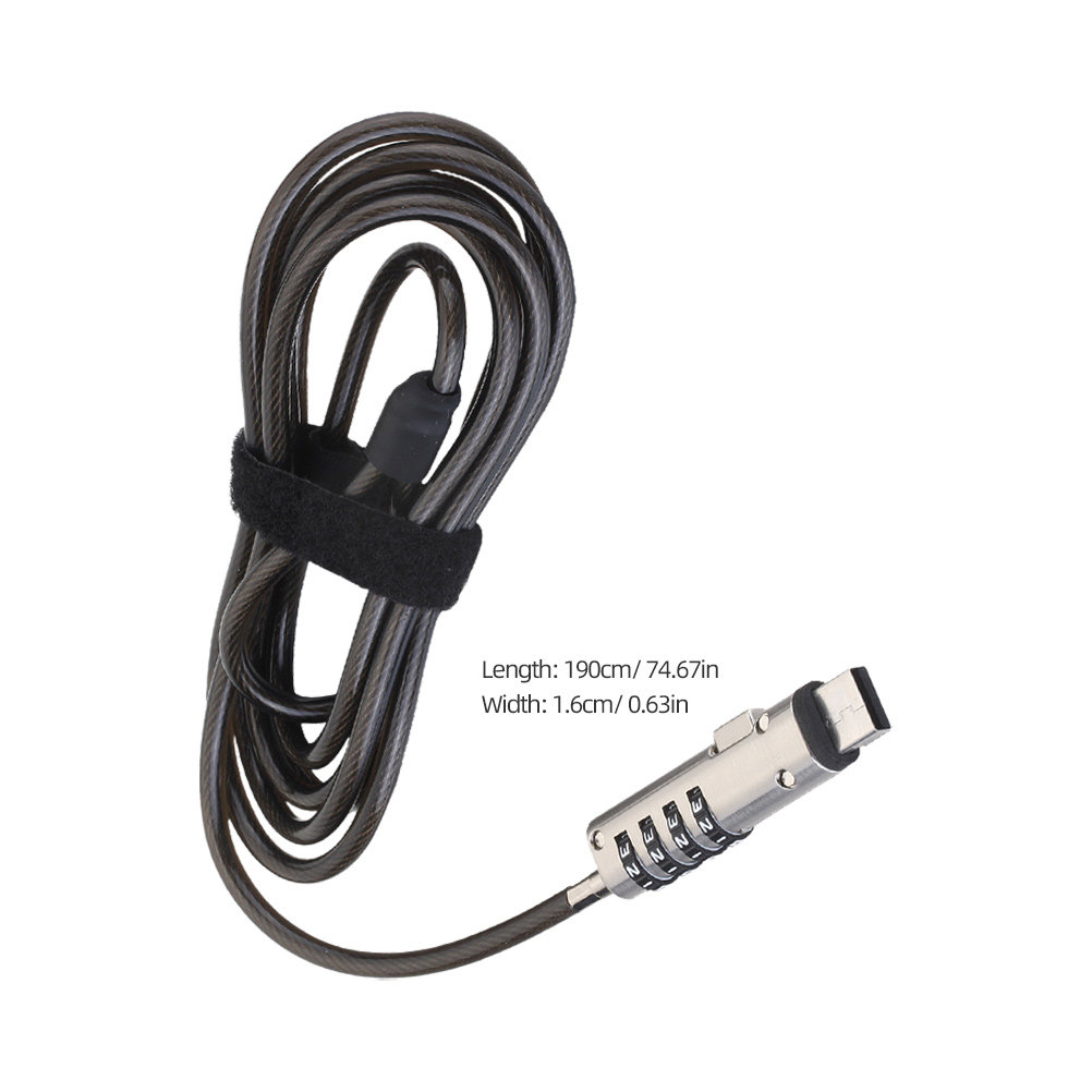 ล็อครหัสตัวเลขสำหรับแล็ปท็อป ว - Cable Lock Flexible บทวิจารณ์และราคา