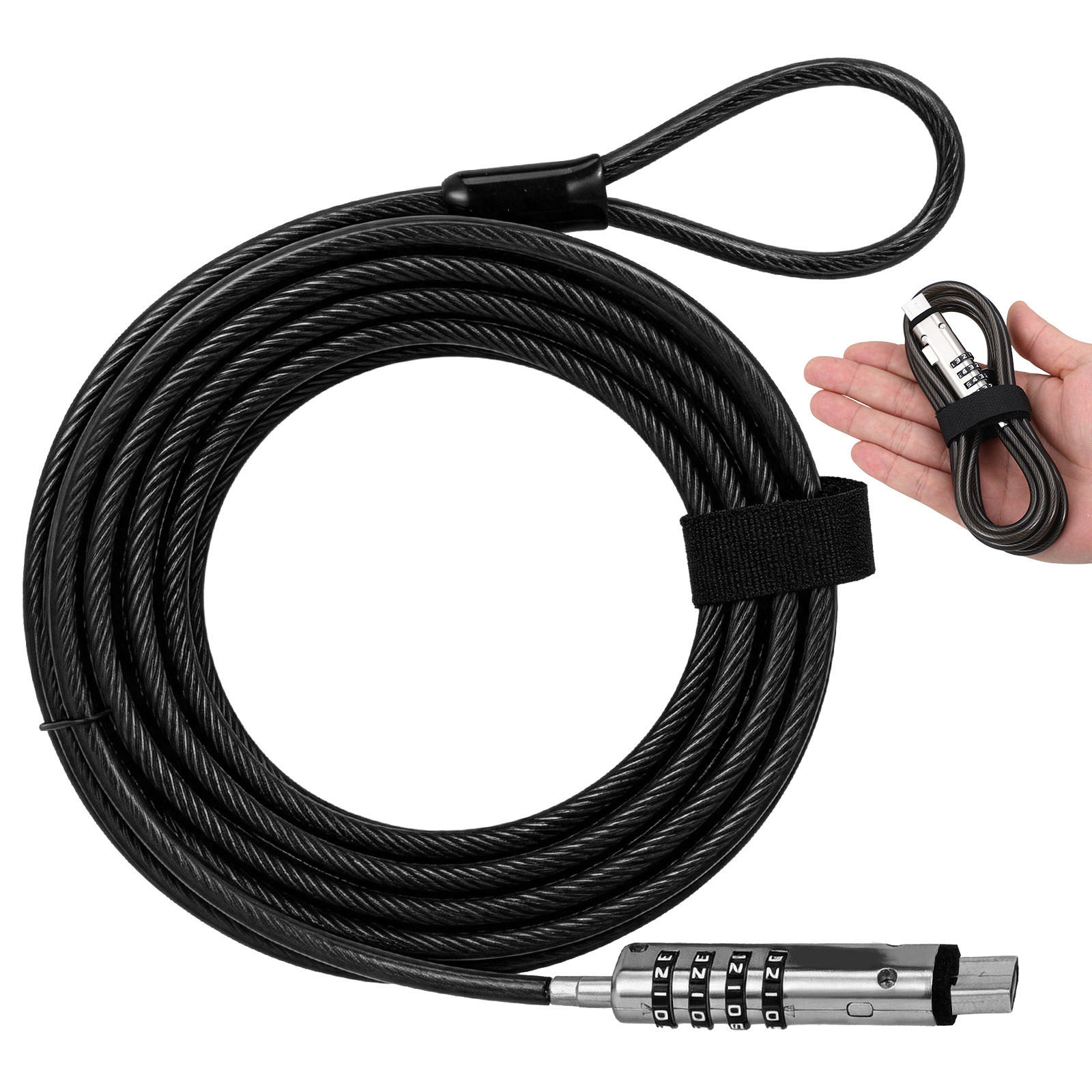 ล็อครหัสตัวเลขสำหรับแล็ปท็อป ว - Cable Lock Flexible บทวิจารณ์และราคา