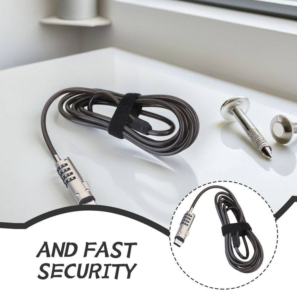 ล็อครหัสตัวเลขสำหรับแล็ปท็อป ว - Cable Lock Flexible บทวิจารณ์และราคา