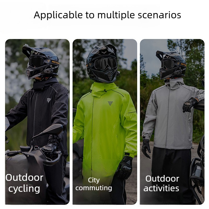 ชุดกันฝนสำหรับมอเตอร์ไซค์ เสื้ - Cycling Commute Rain บทวิจารณ์และราคา