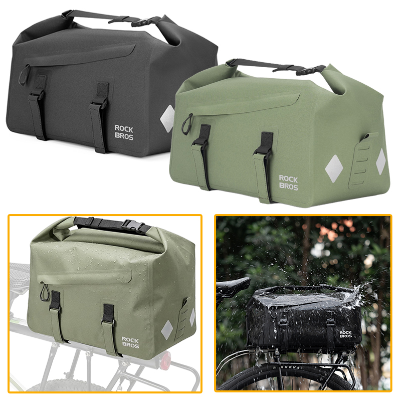 กระเป๋าใส่จักรยานแบบขยายได้ 16 - Panniers Waterproof Rear บทวิจารณ์และราคา